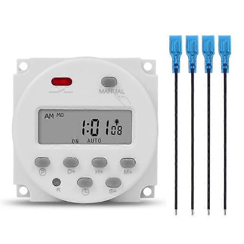 Intervalle De 1 Seconde 12v Interrupteur De Minuterie Numérique Lcd 7 Programmateur De Relais Temporisé Programmable Hebdomadaire Cn101s