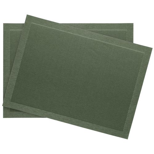 Lot De 2 Sets De Table Synthétique 33x46 Cm Takao Vert Mousse