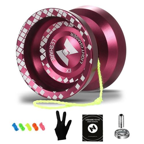 Yoyo Yoyo Professionnel Non Réactif Avec Roulement À Billes Mosaïque Extraordinaire Yoyo Rouge