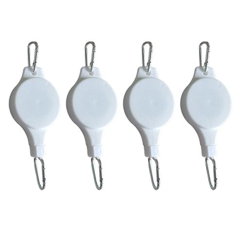 Poulie De Plante Cintre Rétractable Roue De Hauteur Réglable De Poulie De Plante Pour Plantes Suspendues À L¿Intérieur (4pcs) Blanc