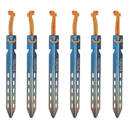 6 Piquets De Piquets De Tente,Piquets De Tente En Alliage De Titane,Piquets De Camping Robustes Au Sol Pour Accessoires De Camping