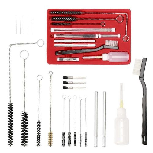 1set Kit De Nettoyage D¿Aérographe Pulvérisateur De Peinture De Voiture Brosse De Nettoyage Pulvérisateur De Peinture Pneumatique Outil De Réparation De Détail De Nettoyage