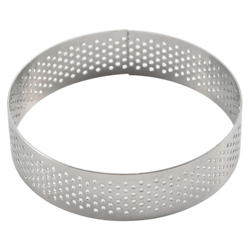 5 Pcs Circulaire Poreuse Tarte Anneau Fond Tour Tarte Moule À Gâteau Résistant À La Chaleur Perforé Gâteau Mousse R
