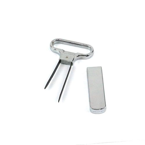 Ouvre-Bouteille De Vin Portable En Métal,Extracteur De Liège À Deux Dents,Vieux Vin Rouge,Tire-Bouchon,Outils De Bar,Hôtel,Maison - Type Argent