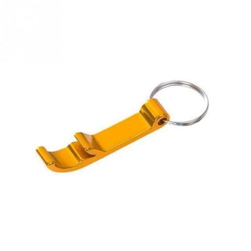 Ouvre-Bouteille Multifonctionnel En Alliage D'aluminium,Porte-Clés De Bière,Anneau Publicitaire,Petit Cadeau,Accessoires De Cuisine Portables - Type Gold