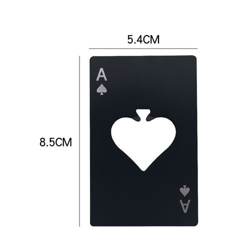 Jjyy-Ouvre-Bouteille De Bière En Acier Inoxydable Personalisé,Carte De Poker Noire,Carte De Crédit,Outil De Barre De Pique - Type Black