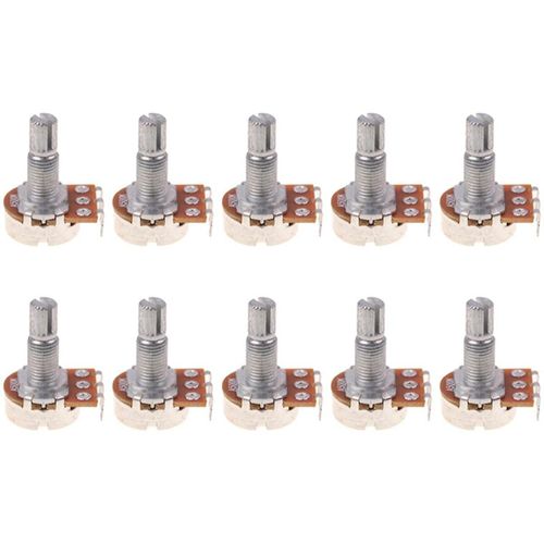 A500k Potentiomètre Spline Petit Pot Guitare Électrique Effet Basse Ampli Volume De Tonalité 18mm