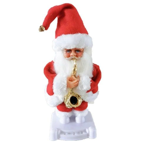 Jouet De Poupée De Noël Électrique Hanche Secouant Flanelle Danse Noël Père Noël Jouet Pour Enfants C