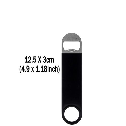 Ouvre-Bouteille De Barman,Ouvre-Bouteille De Bière,Ouvre-Vitesse,En Acier Inoxydable Revêtu De Caoutchouc De 7 Pouces - Type Black 5inch