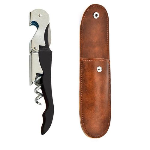 Ouvre-Bouteille En Acier Inoxydable,Tire-Bouchon À Double Charnière,Ouvre-Bouteille De Bière Professionnel Pour Serveurs Ou Barmans De Restaurant - Type 1 Pcs Black Set #B