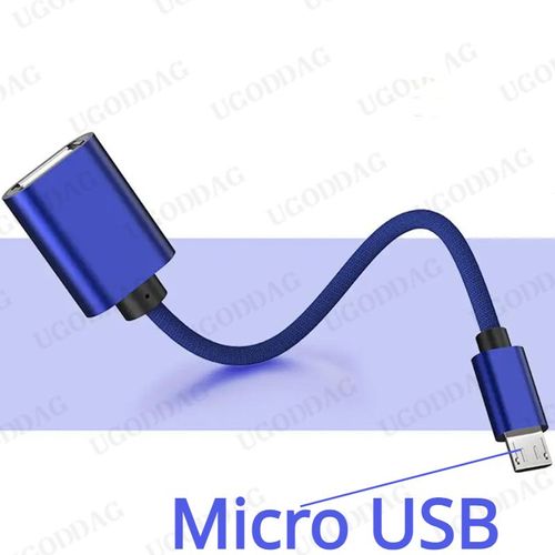 Adaptateur Micro USB C vers USB,câble OTG,type C mâle vers USB 3.0 2.0 femelle,MacPlePro,Samsung,15cm - Type Blue Micro USB Plug-About 15cm