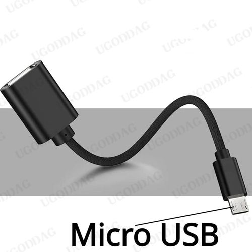 Adaptateur Micro USB C vers USB,câble OTG,type C mâle vers USB 3.0 2.0 femelle,MacPlePro,Samsung,15cm - Type Black Micro USB Plug-About 15cm