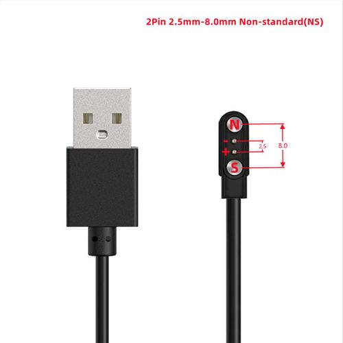Aishi-Câble De Charge Magnétique Usb S6,Chargeur,Fil Adaptateur Secteur,Bracelet De Montre Intelligente Ju479,Écouteurs,Brosse À Dents,Artistes De Beauté - Type Black(2.5mm-8mm Ns)