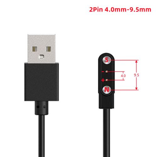 Aishi-Câble De Charge Magnétique Usb S6,Chargeur,Fil Adaptateur Secteur,Bracelet De Montre Intelligente Ju479,Écouteurs,Brosse À Dents,Artistes De Beauté - Type Black(2p 4.0-9.5mm)