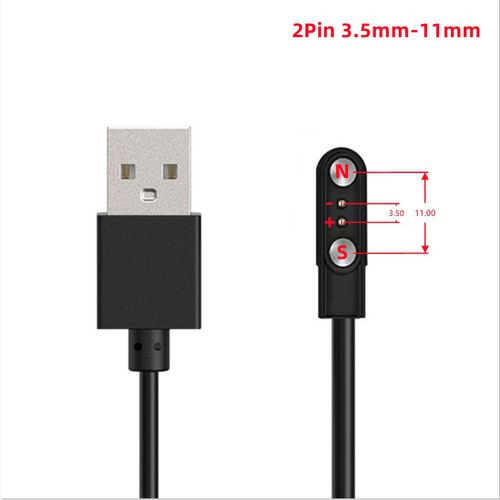 Aishi-Câble De Charge Magnétique Usb S6,Chargeur,Fil Adaptateur Secteur,Bracelet De Montre Intelligente Ju479,Écouteurs,Brosse À Dents,Artistes De Beauté - Type Black(2p 3.5mm-11mm)