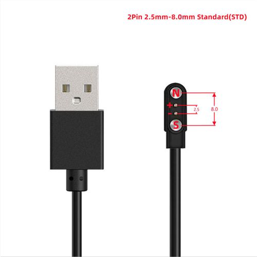 Aishi-Câble De Charge Magnétique Usb S6,Chargeur,Fil Adaptateur Secteur,Bracelet De Montre Intelligente Ju479,Écouteurs,Brosse À Dents,Artistes De Beauté - Type Black(2.5mm-8mm Std)