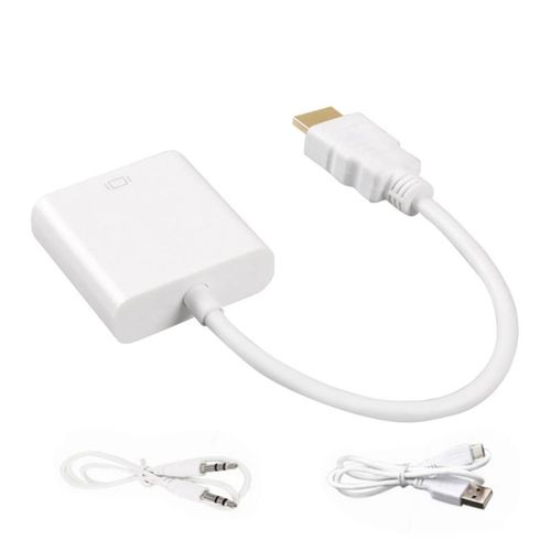 Adaptateur compatible HDMI vers VGA,câble convertisseur numérique vers analogique pour PSLaptop,boîtier TV vers budgétaire,afficheur HDTV,1 à 7 pièces - Type Style F 1pc