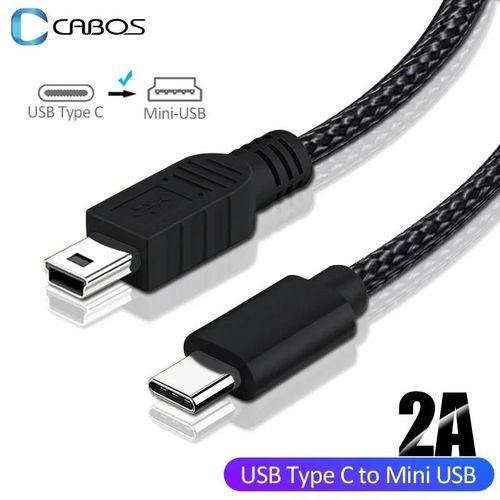 Adaptateur de câble USB C vers mini USB,type C vers mini USB,câble de charge rapide pour MacPlenumérique,lecteur MP3,transmission de données - Type USB C to Mini USB-1.5m