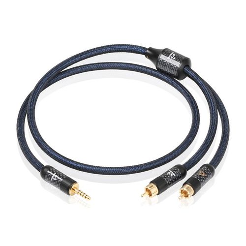 Câble Audio Hifi 4.4mm Vers 2rca En Argent Pur Haut De Gamme,Pour Mp3 Cd,Fibre De Carbone Plaquée Or,Jack 4.4mm Vers 2rca Mâle - Type 4.4 To 2rca Cable-0.5m