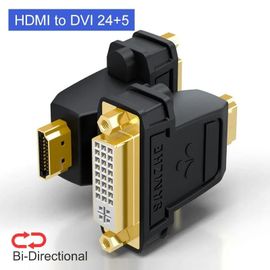SAMZHE DVI 24 + 1 vers HDMI adaptateur HDMI mâle vers DVI femelle convertisseur 1080P Support pour ordinateur vers écran d'affichage 1 pièce - Type HDMI Male to DVI-< =0.5m