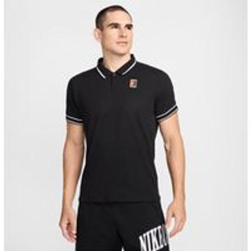 Polo De Tennis Nikecourt Heritage Pour Homme - Noir