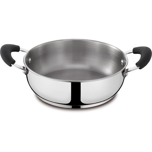 Jolie Casserole Avec 2 Poignées, Acier Inoxydable, Diamètre 24 Cm, Inoxydable, 3,3 Litres, Argent[X117]