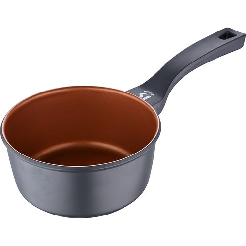 - Casserole 16 Cm Nati Adherent - En Aluminium Fondu - Casserole Induction Et Tout Feux - Base Épaisse Pour Une Diffusion De Chaleur Homogène - Sans Pfoa - Bronze[X139]
