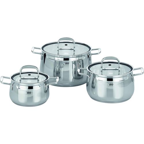 Lot De 3 Casseroles À Induction En Acier Inoxydable Et Vitrocéramique Et À Gaz Avec Système De Do Et Échelle De Mesure, Casseroles Ø 160 X 10,5 Cm, Ø 20 X 12,5 Cm, Ø 24 X 15,5 Cm.[X1123]