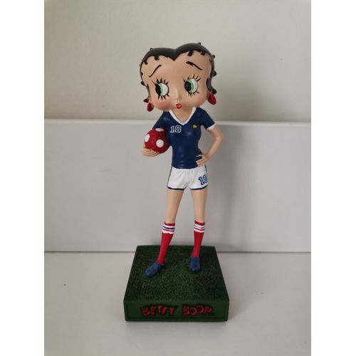 Figurine Betty Boop Footballeuse En Résine Peinte