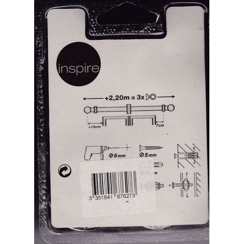 12 Anneaux Pour Rideaux Diamètre 20 Mm Marque Inspire