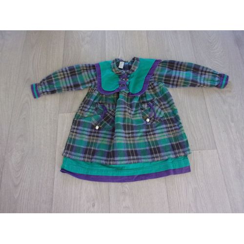 Robe Canda C&a Violette Et Multicolore Taille 5 Ans Tbe