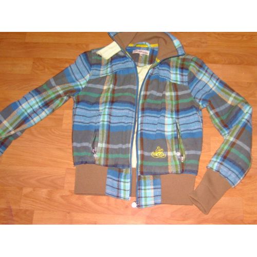 Blouson Rip Curl Tons Turquoise Et Marron Taille 34 Tbe