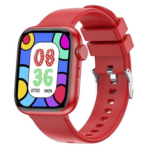 Forever Igo Watch 3 Jw-500 - Alliage De Zinc - Montre Connectée Avec Bracelet - Silicone - Taille Du Poignet : Jusque 220 Mm - Affichage 1.83" - Bluetooth - 52 G - Rouge