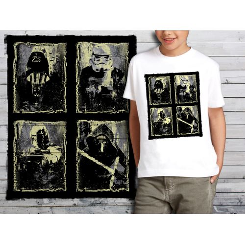 T-Shirt Blanc Enfant Star Wars Dark Vador Stormtrooper Boba Fett Kylo Ren 555