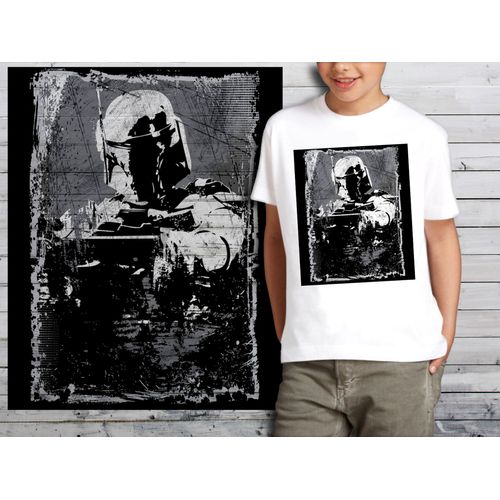 T-Shirt Blanc Enfant Star Wars Boba Fett 552