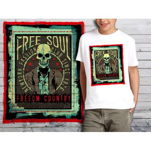 T-Shirt Blanc Enfant Tete De Mort Skull Design 580
