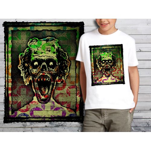 T-Shirt Blanc Enfant Tete De Mort Skull Design 609