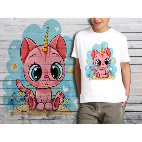 T-Shirt Blanc Enfant Bebe Licorne 635