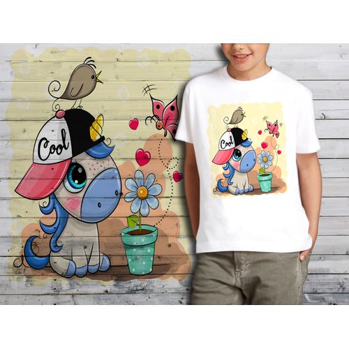 T-Shirt Blanc Enfant Bebe Licorne 633