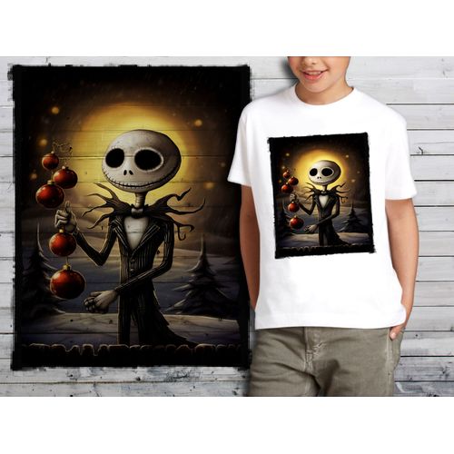 T-Shirt Blanc Enfant Style Burton Mr Jack Skellington 686