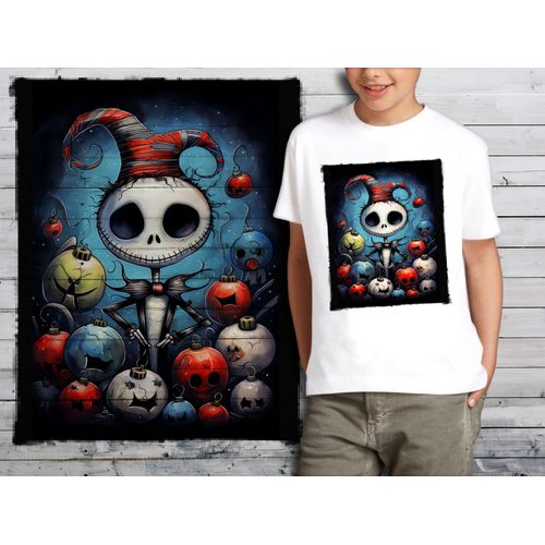 T-Shirt Blanc Enfant Style Burton Mr Jack Skellington 685