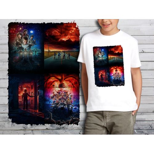 T-Shirt Blanc Enfant Stranger Things 731