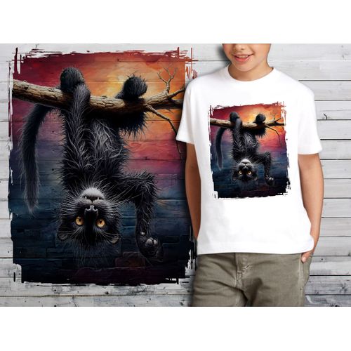 T-Shirt Blanc Enfant Humour Lion Drole Destroy 757