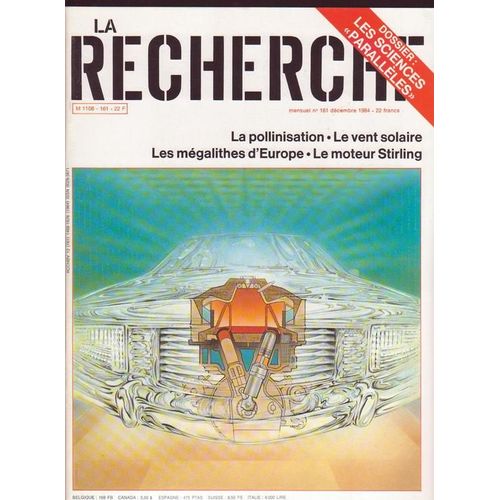 La Recherche  N° 161 : La Pollinistation + Le Vent Solaire + Les Mégalithes D'europe + Le Moteur Stirling + Dossier : Les Sciences "Parallèles"