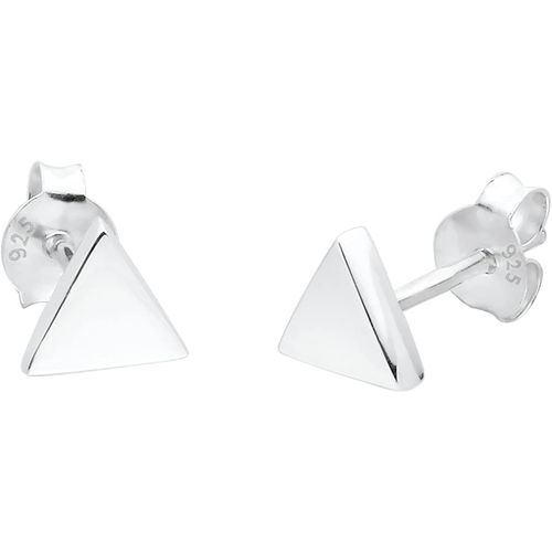 Boucles D'oreilles Femmes Clous D'oreilles Basique Triangle Géo En Argent Sterling 925[Q2387]