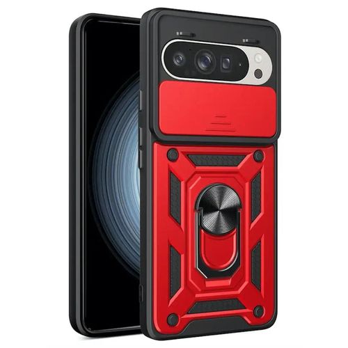 Coque Pour Google Pixel 9 Et 9 Pro 5g 5g - Housse Etui Rigide Anti Choc + Verre Trempe - Rouge