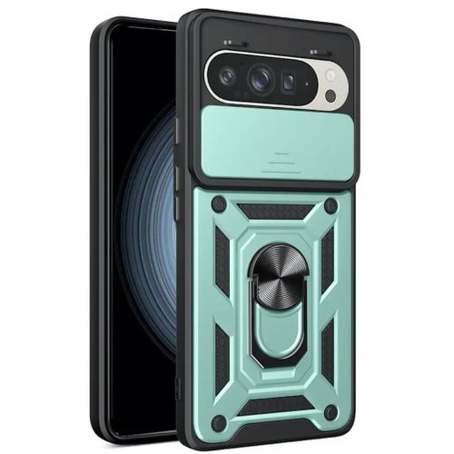 Coque Pour Google Pixel 9 Et 9 Pro 5g 5g - Housse Etui Rigide Anti Choc + Verre Trempe - Vert