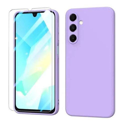 Coque Pour Samsung Galaxy A16 5g - Housse Etui Silicone Gel Fine + Film Ecran - Mauve