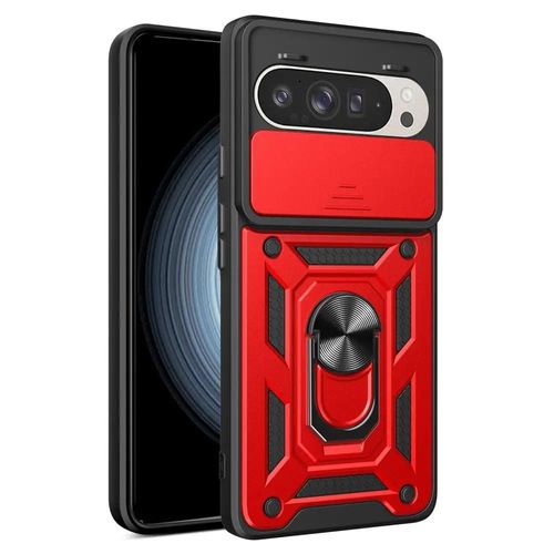 Coque Pour Google Pixel 9 Et 9 Pro 5g 5g - Housse Etui Rigide Anti Choc + Film Ecran - Rouge