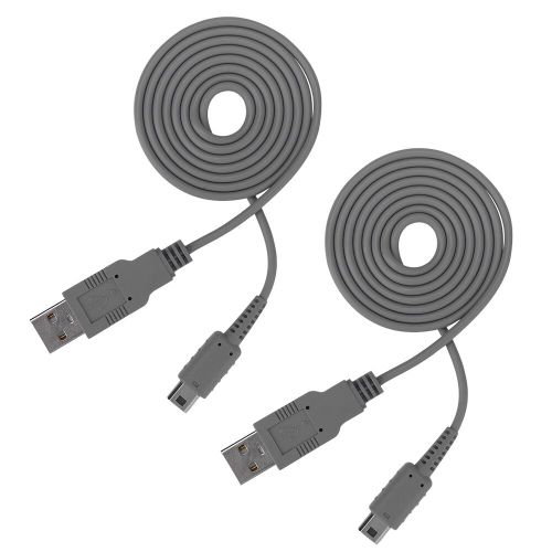 Câble De Chargement Usb Pour Nintendo Wii U,Contrôleur De Jeu Hôte,Chargeur D'alimentation De Données,Cordon - 2pcs Gray-B